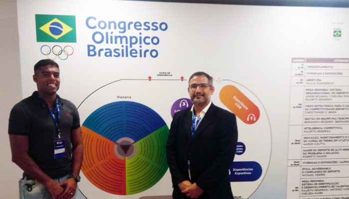 Bruno Mendonça e Bruno Patrício no Congresso Olímpico Brasileiro.