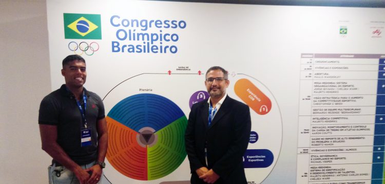 Bruno Mendonça e Bruno Patrício no Congresso Olímpico Brasileiro.